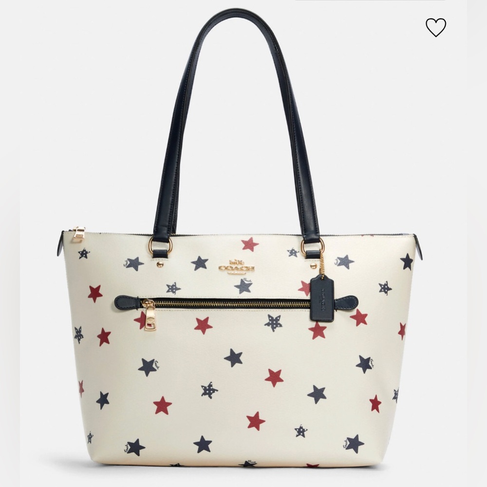 Coach Gallery Tote With Americana Star Print